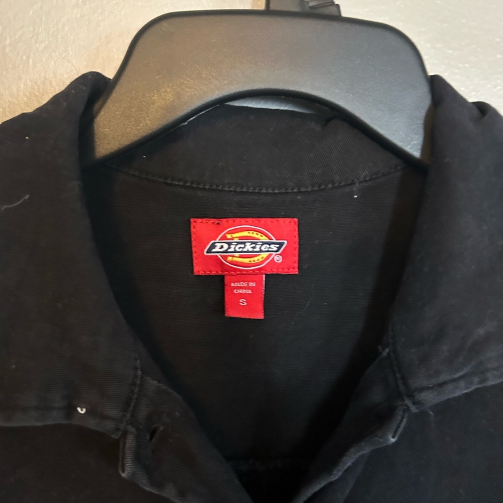 Dickies Dress - black worker dress short sleeve mini button front - Picture 4 of 10